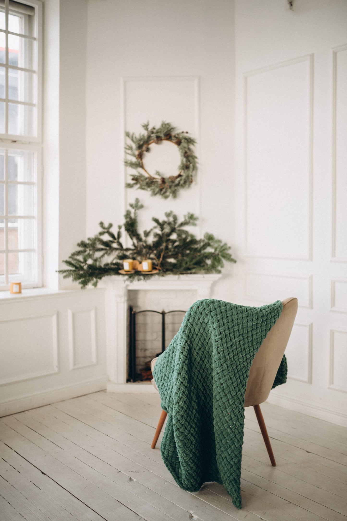 Knitted puffy blankets